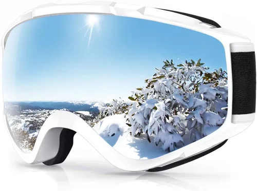 Findway - Gafas de esquí para usar sobre anteojos, para nieve y snowboard, para hombre, mujer y jóvenes, 100 % protección contra rayos ultravioleta
