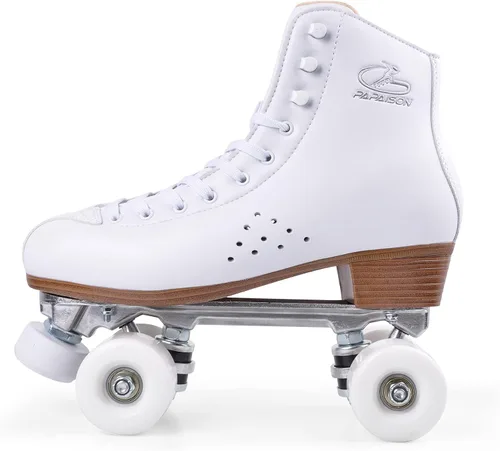 Miniatura 9 de PAPAISON Patines de ruedas para mujeres y hombres, de lujo de 2 capas de microfibra de cuero de doble fila - Patines clásicos de ruedas para niñas