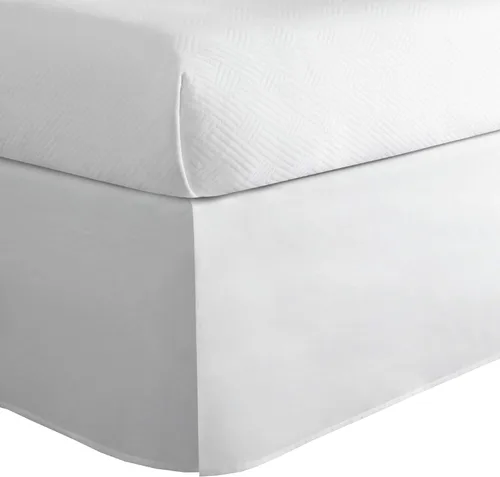 Miniatura 8 de TODAY'S HOME Falda de cama clásica a medida con volante antipolvo, diseño de mezcla de algodón, longitud de caída de 14 pulgadas, individual, negro