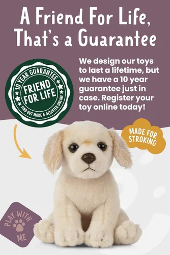 Miniatura 7 de Living Nature Golden Retriever - Cachorro de peluche suave y realista para perro, peluche ecológico Naturli, 6 pulgadas