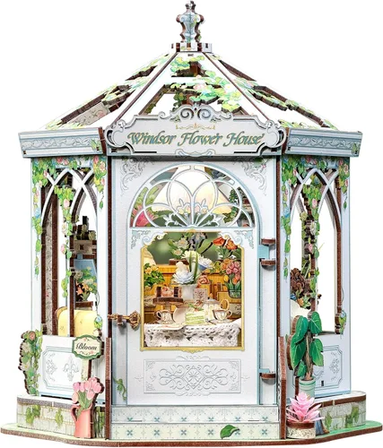 Miniatura 10 de CUTEBEE Kit de Rincón del Libro, Kits de Casa en Miniatura DIY para Adultos y Adolescentes, Casa de Muñecas Rincón del Libro, Estantería