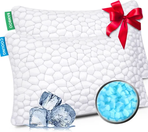 Miniatura 11 de SUPA MODERN Almohada refrescante de tamaño estándar, 1 paquete, almohadas de espuma viscoelástica trituradas CertiPUR-US, almohadas de cama frescas