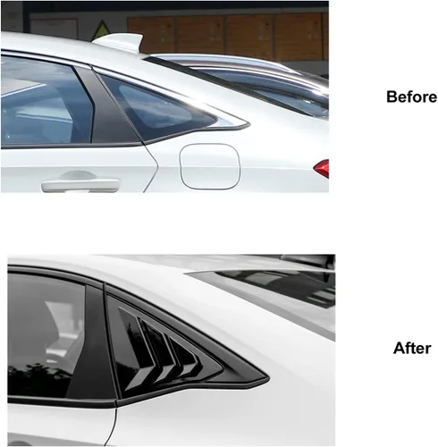 Miniatura 5 de Persianas triangulares para ventana lateral trasera Civic de 11ª generación, estilo carreras, para Honda Civic Sedan 2022, 2023, 2024, 2025, 2026