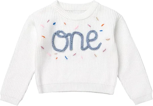 Miniatura 65 de Suéter de primer cumpleaños para bebés y niñas de un año de edad, sesión de fotos, otoño e invierno