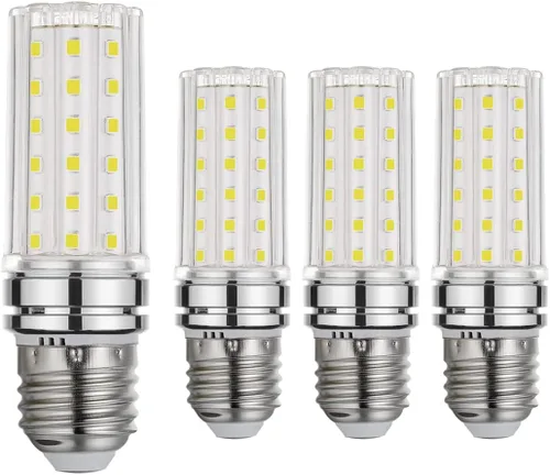 BOGAO Bombilla LED E26, bombillas LED blancas de 12 W 6000 K, equivalente a 80-100 W, base E26, 1200 lúmenes (paquete de 4 blanco)