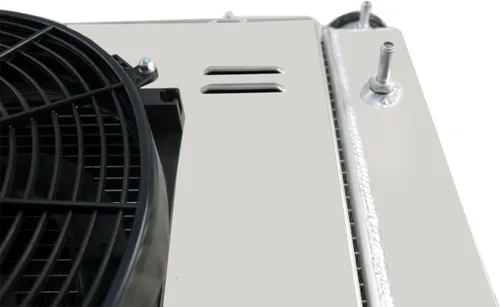 Miniatura 4 de ALLOYWORKS - Radiador de carreras de aluminio de 3 filas+ventilador de cubierta+termostato para Jeep Wrangler YJ TJ/Chevy V8 1987-2006 Full