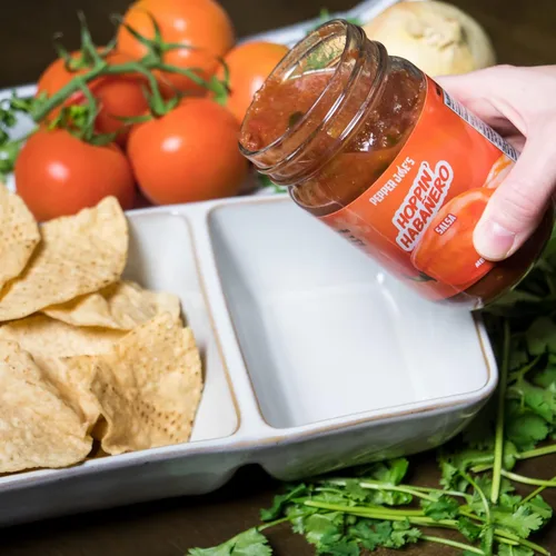 Miniatura 5 de Pepper Joe's Salsa Habanero Fiery - Salsa habanero asada picante gourmet con pimientos frescos - Tarro de 12 onzas de salsa picante