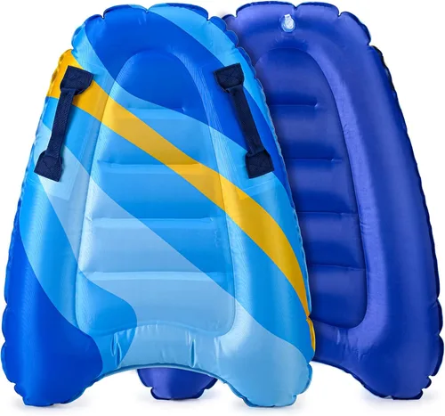 Miniatura 9 de Tablas de Boogie Inflables para Juguetes de Viaje en la Playa, 30" Tabla de Surf Corporal con Deslizamiento de Lona para Parque Acuático con Asas