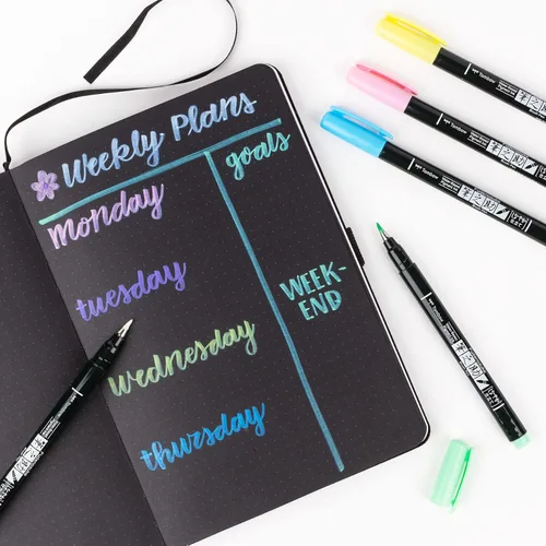 Miniatura 12 de Tombow 56448 Fudenosuke - Bolígrafos de pincel, color pastel, paquete de 6