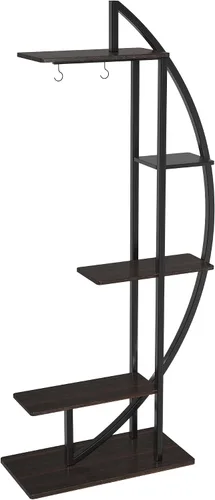 Miniatura 8 de GDLF Soporte alto para plantas, estante grande para plantas de interior, 71 pulgadas, estante de metal con gancho para colgar, diseño más alto