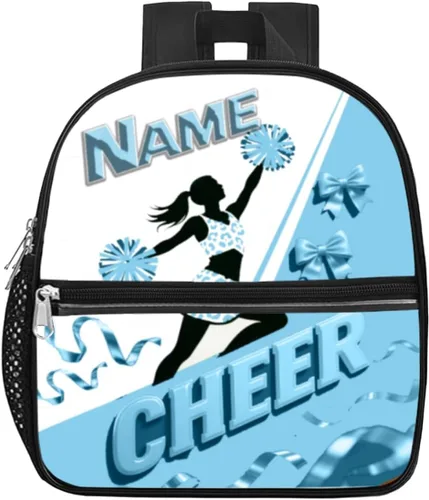 Miniatura 19 de Mochila transparente personalizada para niñas, mochila escolar de porristas de 12 x 6 x 12 pulgadas para mujeres, niños, adolescentes Azul