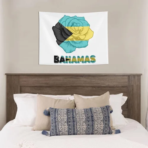 Miniatura 4 de Póster de tapiz con diseño de bandera de las Bahamas de 29 x 37 pulgadas, decoración del hogar, para colgar en la pared, decoración de fondo