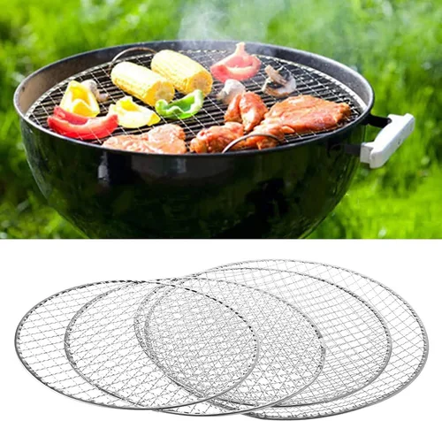 Miniatura 5 de B&C.Room Rond - Rejillas de alambre desechables para asar de hierro, rejillas de cocina para barbacoa al aire libre, 6.5 in (5 unidades)