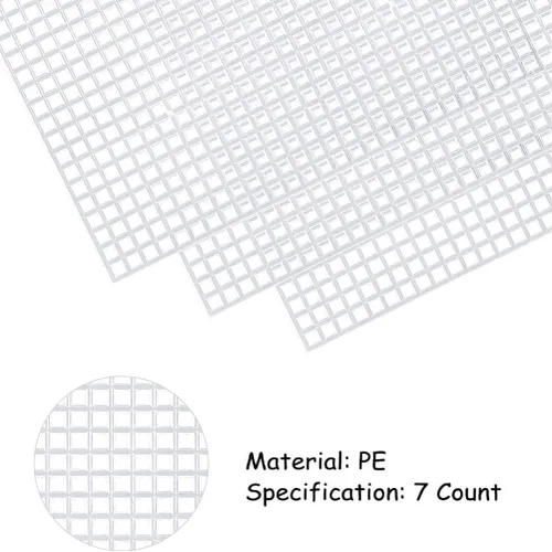 Miniatura 2 de Totority Hojas de lona de plástico, 30 piezas de malla de bordado blanco de 3.14 x 3.14 pulgadas para proyectos de punto de cruz para proyectos