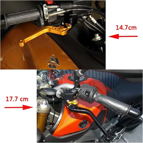 Miniatura 7 de Bajaj Pulsar 200 NS 200 NS200 CNC - Palanca de embrague de freno ajustable para motocicleta, accesorios de palanca de embrague de freno