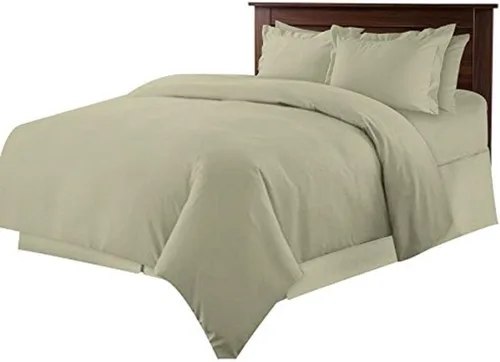 Miniatura 26 de Clara Clark Juego completo de ropa de cama de 5 piezas que incluye sábanas bajeras y planas, funda de edredón, fundas de almohada, individual, verde