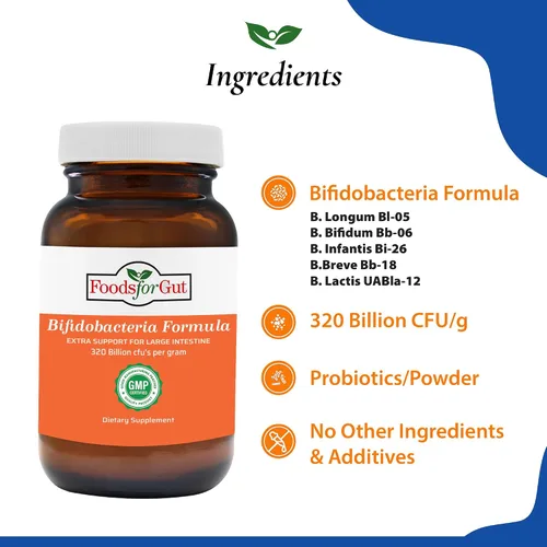 Miniatura 3 de Foods For Gut Bifido Formula 320 mil millones de ufc Fabricado en Estados Unidos Directo del fabricante Sin almacenamiento de terceros Apoyo
