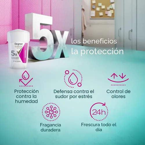 Miniatura 7 de Degree desodorante y antitranspirante con protección clínica, para ducha de 1.7 oz, 5 en 1, 1.7 onza