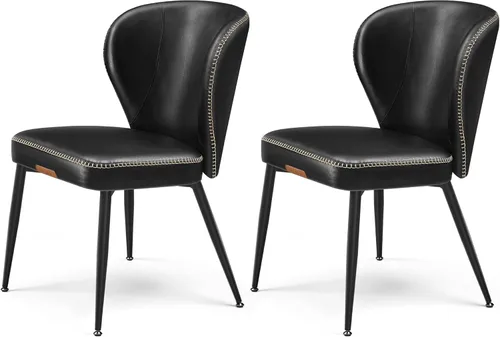 Miniatura 12 de VASAGLE Colección EKHO - Juego de 4 sillas de comedor, sillas tapizadas para cocina, asiento cómodo, cuero sintético con costuras, estilo de marrón