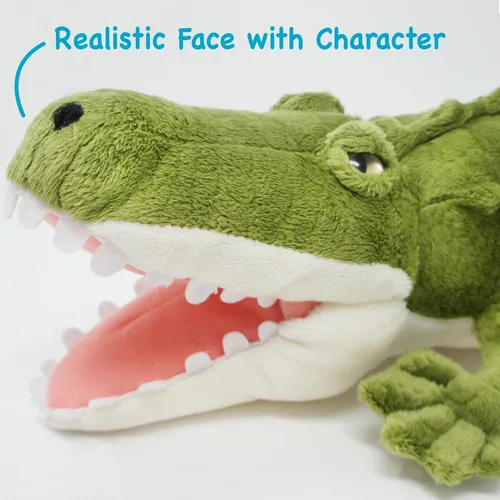 Miniatura 5 de TigerHart Carioca The Crocodile - Peluche de cocodrilo grande de 19 pulgadas