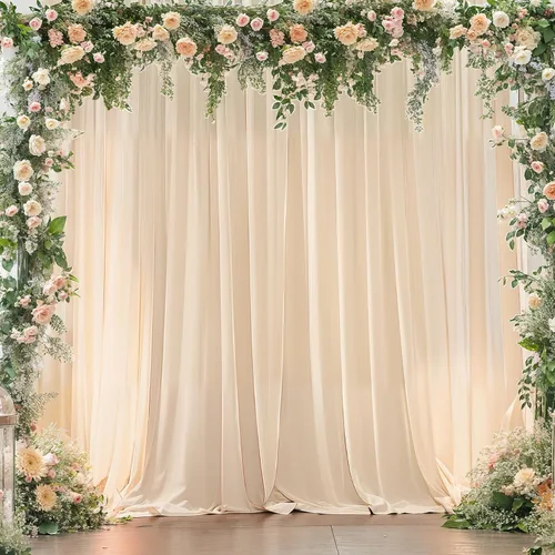 Miniatura 32 de Cortinas de fondo azul bebé de 8 x 10 pies para bodas, cortinas de fondo de poliéster sin arrugas, para baby shower, fiestas de cumpleaños