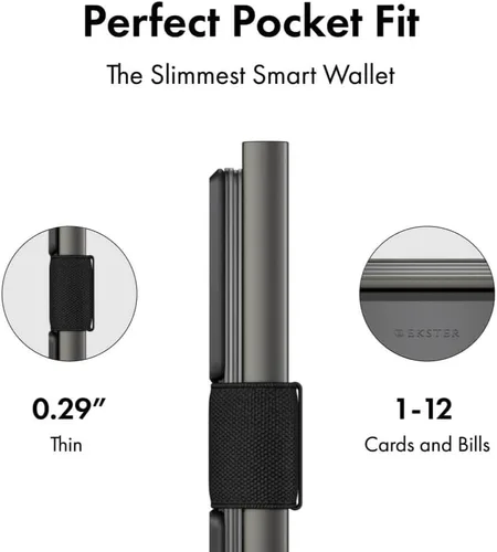 Miniatura 45 de Ekster Aluminum Cardholder Wallet for Men Metal Wallets with RFID Blocking Layer Slim & Minimalist Aluminum Wallet with Push Button for Quick