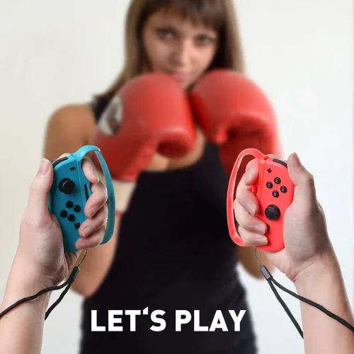 Miniatura 7 de ECHZOVE Agarre de boxeo para Nintendo Switch Fitness Boxing – Asas de control Joy-Con seguras, empuñaduras ergonómicas ligeras para juegos de boxeo