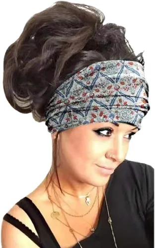 Miniatura 65 de K-Elewon Paquete de 3 diademas elásticas anchas para mujer, bandas para el cabello para yoga, deportes