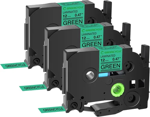 Miniatura 26 de GREENCYCLE Compatible para cinta de etiqueta Brother P-Touch TZe-111 TZe-211 TZe-315 6mm 0.23" laminada TZe TZ 1/4 pulgada negra sobre claro/blanco