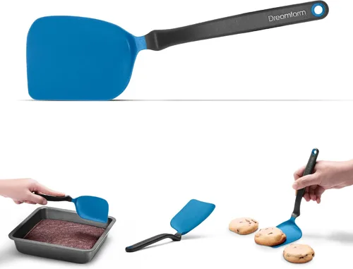 Miniatura 10 de Dreamfarm Mini Chopula - Espátula antiadherente, súper flexible, con borde plano fuerte para separar alimentos, 9 pulgadas, color negro