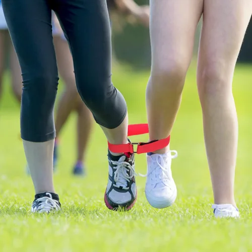 Miniatura 5 de Hooqict 6 bandas de carreras de 3 patas para niños y adultos, cumpleaños, carnaval, fiesta, día de campo, al aire libre, relevo de tres patas