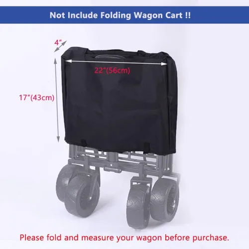 Miniatura 2 de Cubierta de Vagón Plegable Compatible con Carrito de Exterior y Jardín, Accesorios Antipolvo, 600D Resistente, 22"x17