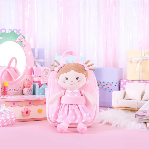 Miniatura 38 de Onetoo Mochila para niños pequeños, regalos de regreso a clases, mochilas para niñas y niños con muñecas de bebé ligeras y suaves en vestido