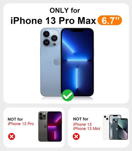Miniatura 2 de Red2Fire Funda magnética para iPhone 13 Pro Max, protección completa mejorada de la cámara, compatible con MagSafe, funda protectora translúcida