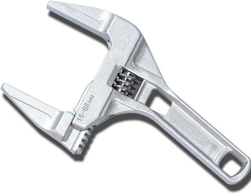 Llave ajustable, vástago corto de 16 a 2.677 in, llave ultrafina, herramientas de reparación de aleación de aluminio ligeras para baño, lavabo,