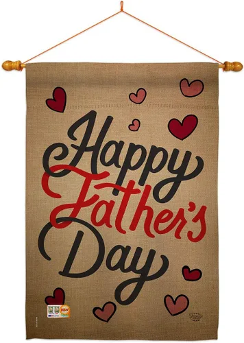 Miniatura 9 de Bandera de casa con texto en inglés «Happy Father's Day House Flag» «Feliz Día del Padre», pancarta para colgar en la pared, para el hogar, césped
