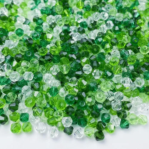 Miniatura 18 de 1000 cuentas de cristal bicono de 0.157 pulgadas mezcla de cristal AB azul a granel cuentas facetadas para collares, pulseras, aretes, manualidades