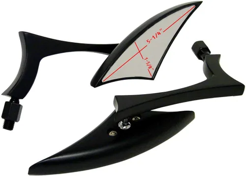 Miniatura 2 de Mini Black Spear Style Motorcycle Mirrors Compatible for Moto Guzzi Griso