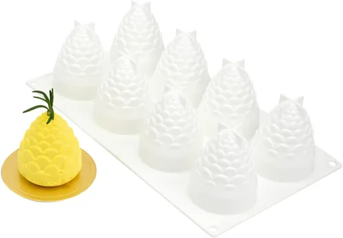 Miniatura 16 de Pastry Tek - Moldes para paletas de 4 cavidades, 10 moldes rectangulares para tartas, flexibles, congelables, de silicona blanca, fáciles