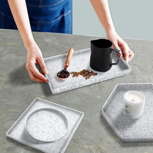 Miniatura 5 de Rolin Roly Moldes rectangulares grandes de resina para bandeja de silicona, molde de fundición, molde de epoxi para plato de bricolaje, soporte