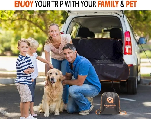 Miniatura 2 de Doggie World Funda de Asiento de Automóvil para Perros para Asiento Trasero para Automóviles XL, SUVs y Camiones - Protector de Automóvil Duradero