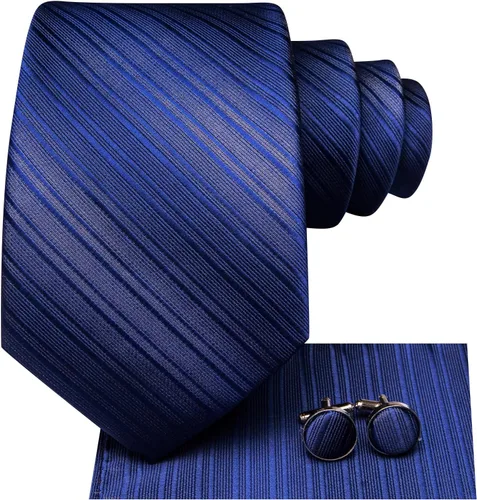 Miniatura 224 de Dubulle Corbata tejida de cachemira para hombre y gemelos de pañuelo para hombre, conjunto de gemelos para boda formal y negocios