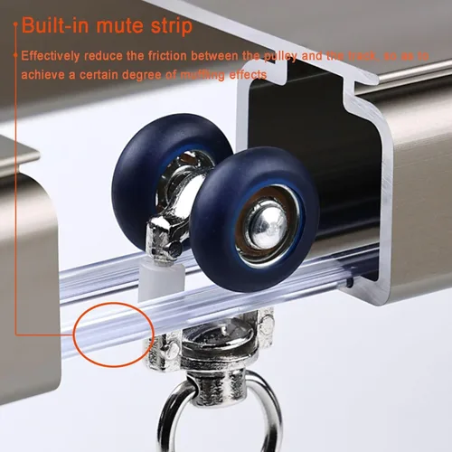 Miniatura 2 de Sistema de riel de cortina de techo, rieles dobles para cortinas y cortinas, riel deslizante de aluminio para divisores de habitación en sala