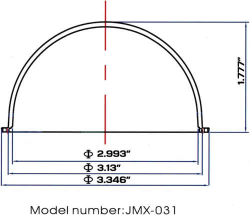 Miniatura 3 de JMX domo protector para cámaras de seguridad, de acrílico, de 3.1 pulgadas, para interior y exterior