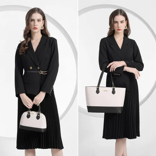 Miniatura 2 de Bagsure Juego de bolsos de mano, juegos de bolsos para mujer, bolsa de mano, 4 piezas, juego de bolso con bolsa de mano, bolsa de hombro, negro