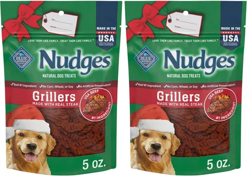 Miniatura 16 de Blue Buffalo Nudges Homestyle - Golosinas naturales para perros, fabricadas en los Estados Unidos con pollo, guisantes y zanahorias reales, bolsa