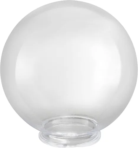 Miniatura 11 de Aspen Creative 28002-60-41, 8 pulgadas de acrílico transparente lámpara poste globo con 3-7/8" cuello