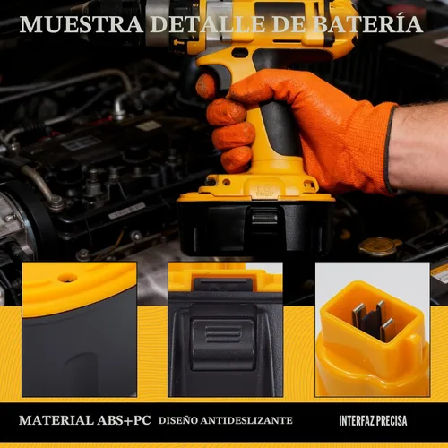 Miniatura 3 de Batería de repuesto mejorada de 18V para herramientas Dewalt 18V tipo XRP, paquete de 2 baterías Ni-MH de 5.0Ah compatibles con DC9096, DC9071