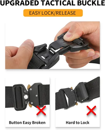 Miniatura 3 de FAIRWIN Men Belt,Quick Release Tactical Belt, Military Work Stretch Nylon Web Belt for Men
