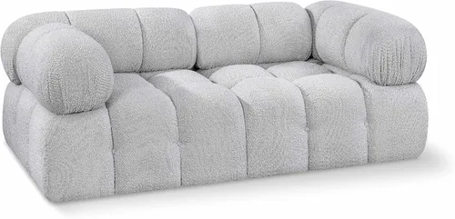 Miniatura 29 de Meridian Furniture 611Cream-S68A Colección Ames Moderno Sofá modular contemporáneo con tela de boucle color crema, modular para crear
